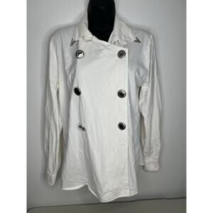 Vintage Lilia Guilty Western Button White Collar Tips Made In USA Size XS